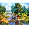 Forest Lake Scenery  5D DIY Paint By Diamond Kit