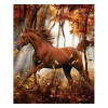 Running Brown Horse 5D DIY Paint By Diamond Kit