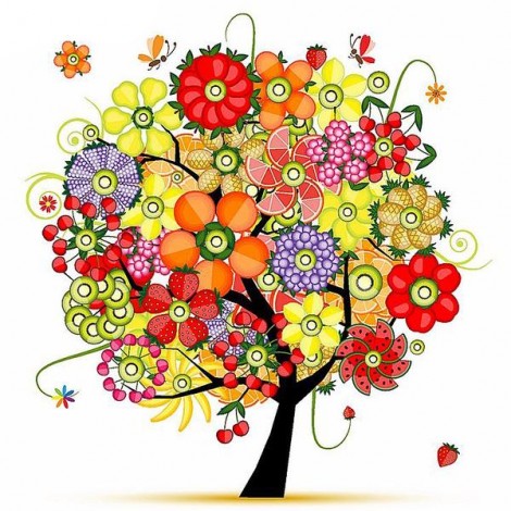 Fruit Tree 5D DIY Paint By Diamond Kit