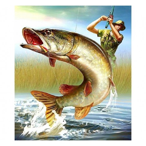 Fishing 5D DIY Paint By Diamond Kit