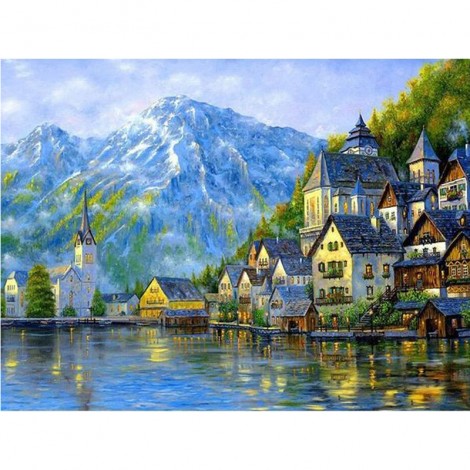 Embroidery Landscape 5D DIY Paint By Diamond Kit