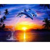 Sunset & Dolphin 5D DIY Paint By Diamond Kit