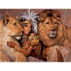 People & Lion 5D DIY Paint By Diamond Kit