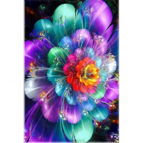 Colored flowers 5D DIY Paint By Diamond Kit