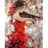 Girl Playing The Violin 5D DIY Paint By Diamond Kit