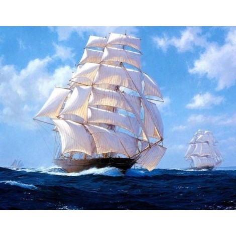 Sailing Ship 5D DIY Paint By Diamond Kit