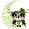 Green Owl And The Moon 5D DIY Paint By Diamond Kit