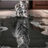 Cute Cat Reflection 5D DIY Paint By Diamond Kit