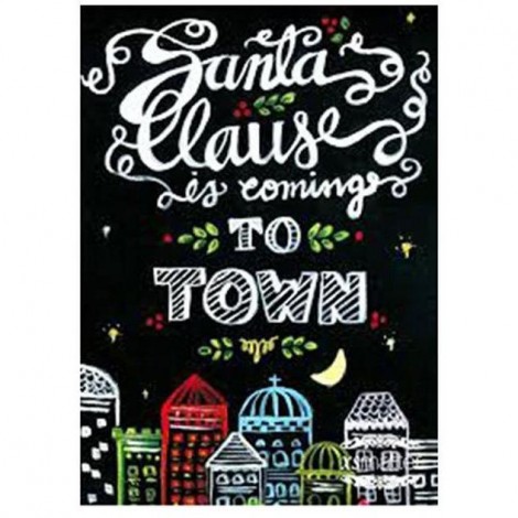 Santa's Town Visit - 5D DIY Paint By Diamond Kit