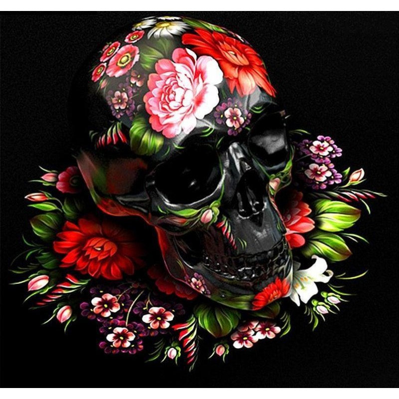 Floral Skull 5D DIY ...