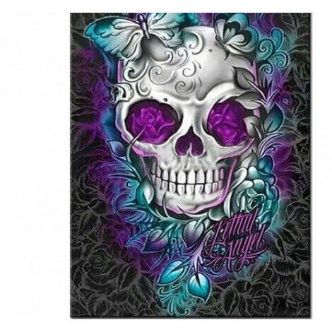 Floral Colored skull 5D DIY Diamond Painting