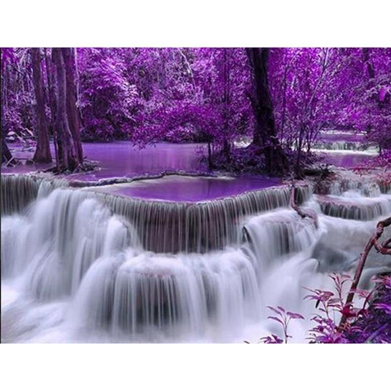 Purple Forest Waterf...