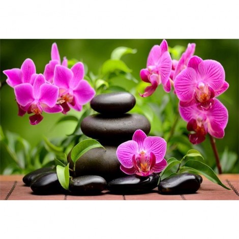 Orchid Stones 5D DIY Paint By Diamond Kit