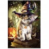 Halloween Scarycat 5D DIY Paint By Diamond Kit