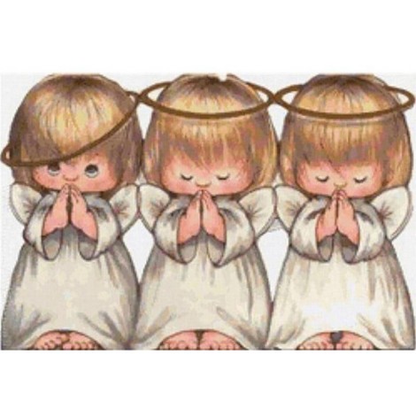 Three Little Angels 5D DIY Paint By Diamond Kit