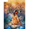 Fun Wolf Girl 5D DIY Paint By Diamond Kit