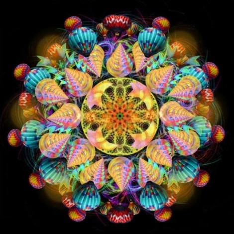 Religious Mandala Glow 5D DIY Paint By Diamond Kit