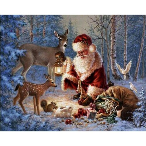 Santa & Deers 5D DIY Paint By Diamond Kit