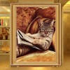 Nerdy Cat On The Sofa 5D DIY Paint By Diamond Kit