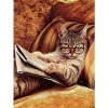 Nerdy Cat On The Sofa 5D DIY Paint By Diamond Kit