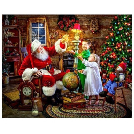 Santa Claus & Kids 5D DIY Paint By Diamond Kit