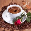 Coffee Beans And The Rose 5D DIY Paint By Diamond Kit