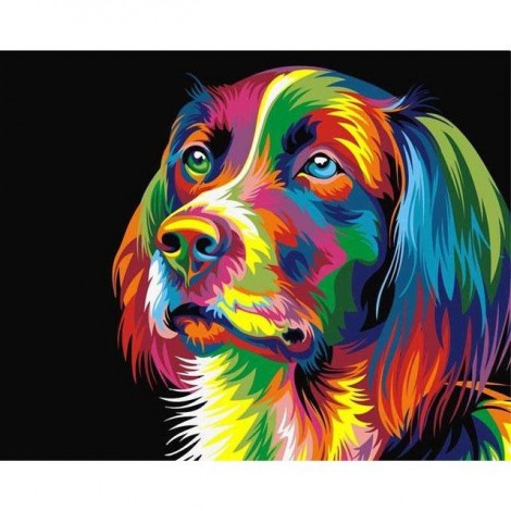 Colorful Animal Dog 5D DIY Paint By Diamond Kit