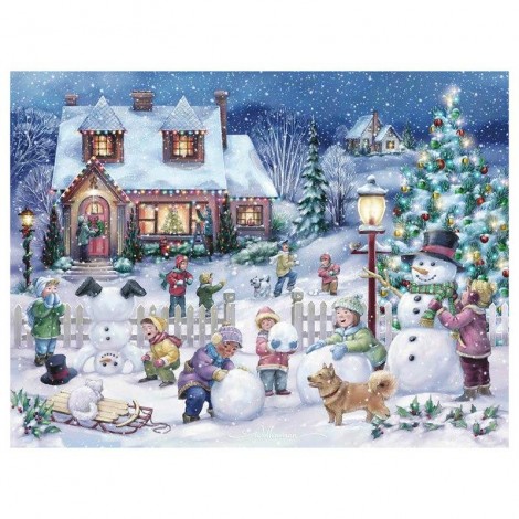 Christmas Holiday Season 5D DIY Paint By Diamond Kit