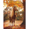 Horse & Autumn Maple Grove 5D DIY Paint By Diamond Kit