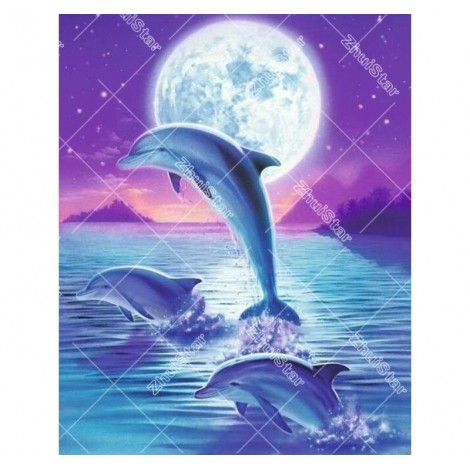 Dolphin 5D DIY Paint By Diamond Kit