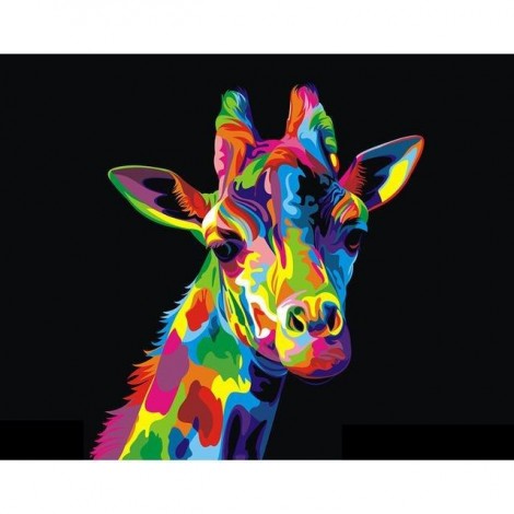 Colorful Giraffe 5D DIY Paint By Diamond Kit