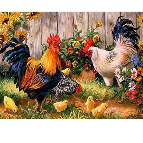 Hen Family 5D DIY Paint By Diamond Kit