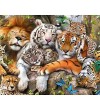 The Big Cat Family 5D DIY Paint By Diamond Kit