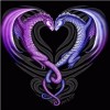 Purple Dragon Heart 5D DIY Paint By Diamond Kit