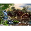 Dream House Near The Waterfall 5D DIY Paint By Diamond Kit