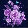 Purple Roses 5D DIY Paint By Diamond Kit