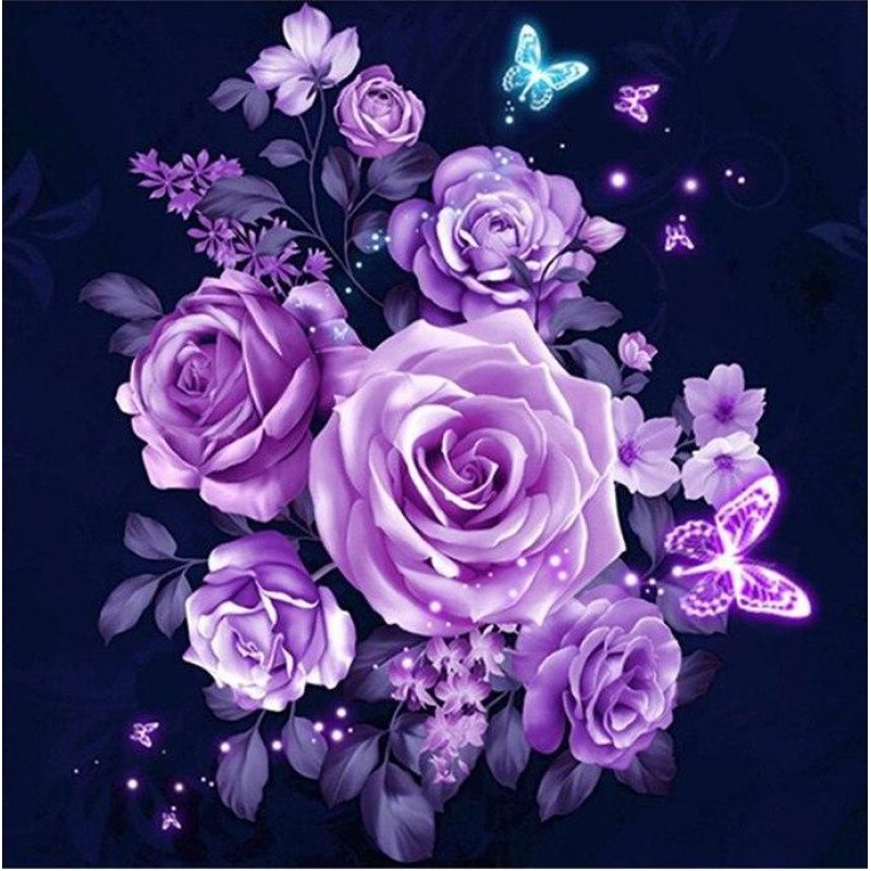 Purple Roses 5D DIY ...