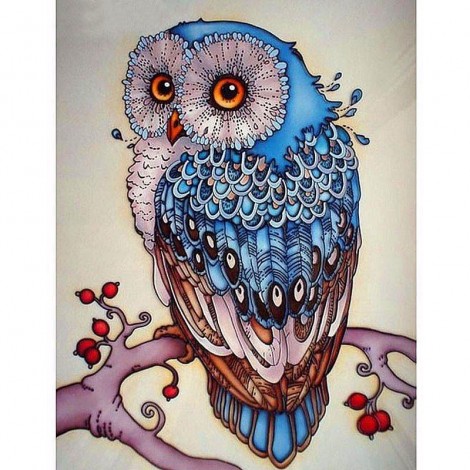 Colorful Owl 5D DIY Paint By Diamond Kit