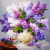 Lavender Flower Vase 5D DIY Paint By Diamond Kit