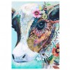 Colorful Floral Vintage Cow 5D DIY Paint By Diamond Kit