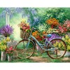 Flowers And Bicycles 5D DIY Paint By Diamond Kit